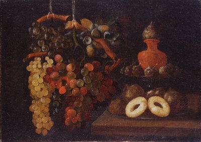 Still Life with Grapes and Cakes by Juan de Espinosa